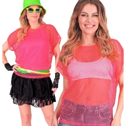Nettingtopp Neonrosa