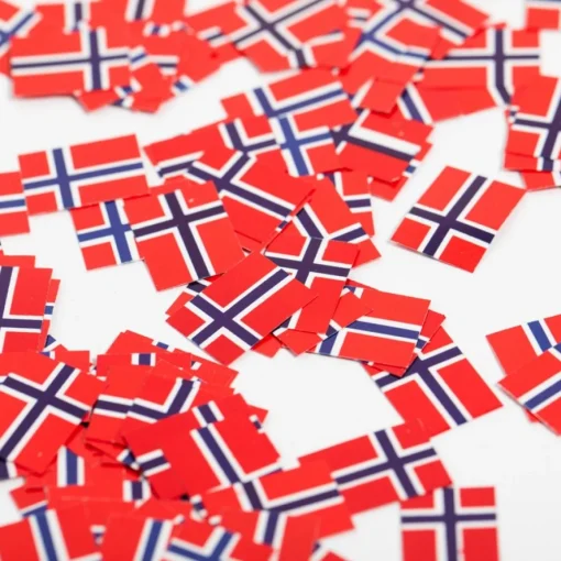 Norge Flagg Konfetti
