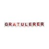 Norsk Gratulerer Banner Rød