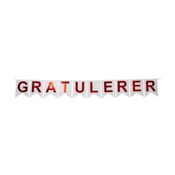 Norsk Gratulerer Banner Rød