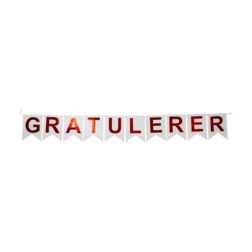 Norsk Gratulerer Banner Rød