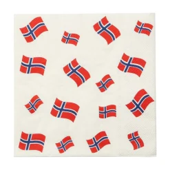 Norske Flagg Servietter