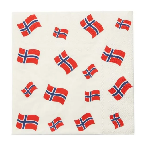 Norske Flagg Servietter