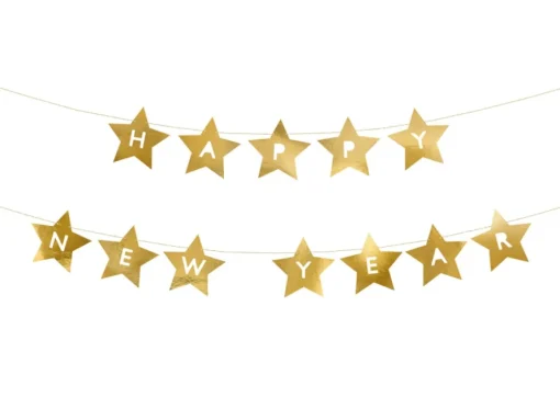 Nyttår Banner Gull