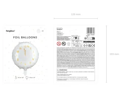 Nyttårsklokke Folieballong Hvit