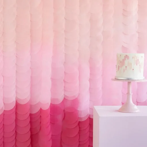 Ombre Backdrop DIY Rosa