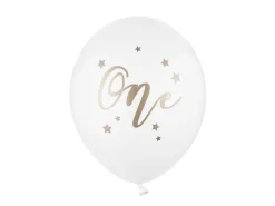 One Ballonger Pastell Hvit