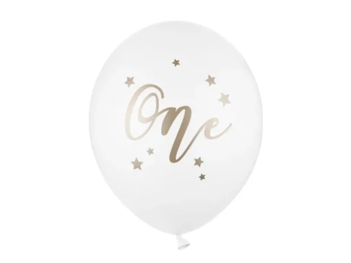 One Ballonger Pastell Hvit