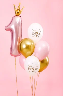 One Ballonger Pastell Hvit