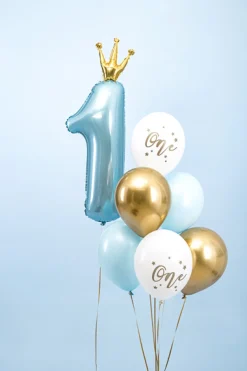 One Ballonger Pastell Hvit