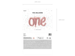 One Folieballong Gullrosa