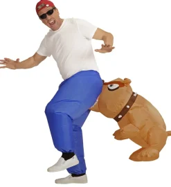 Oppblåsbar Bitende Bulldog Kostyme