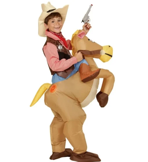 Oppblåsbar Cowboy Hest Barnekostyme