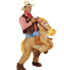 Oppblåsbar Cowboy på Hest Kostyme