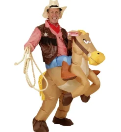 Oppblåsbar Cowboy på Hest Kostyme