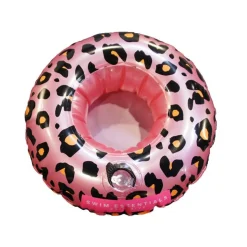 Oppblåsbar Koppholder Leopard Gullrosa