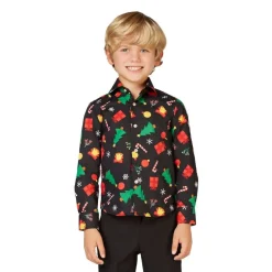 Opposuits® Christmas Icons Black Barneskjorte