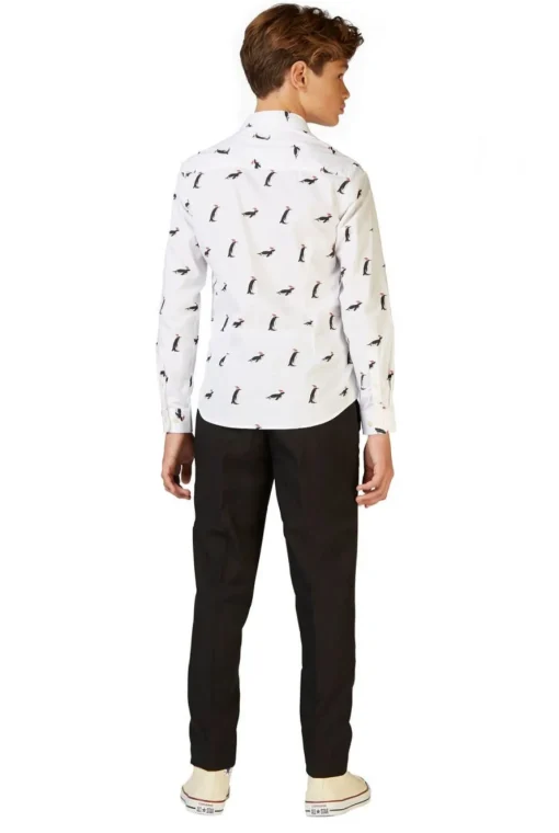 OppoSuits™ Christmas Penguins Skjorte Tenåring