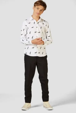 OppoSuits™ Christmas Penguins Skjorte Tenåring