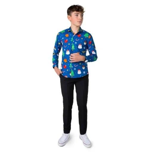 Opposuits® Festivity Blue Tenåring Skjorte