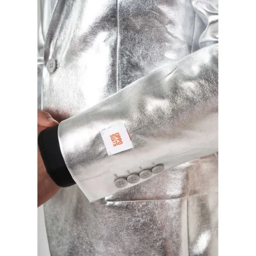 Opposuits® Shiny Silver Jakkesett