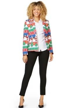 OppoSuits™ Snazzy Santa Blazer Dame