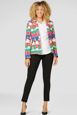 OppoSuits™ Snazzy Santa Blazer Dame