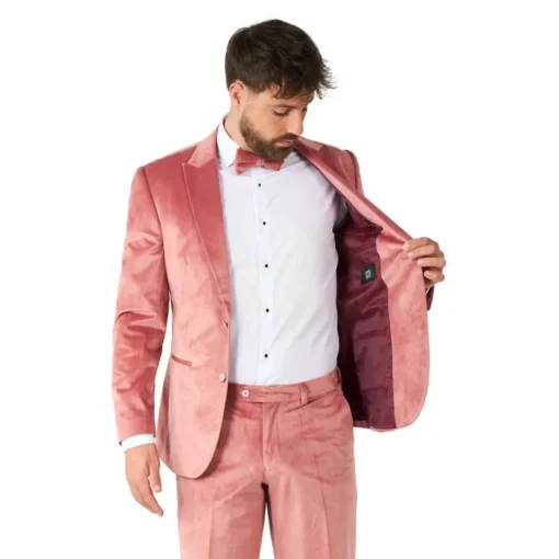 Opposuits® Vintage Pink Velvet Jakkesett