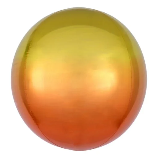 Orbz Folieballong Ombre Gul og Oransje