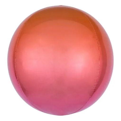 Orbz Folieballong Ombre Rød og Oransje