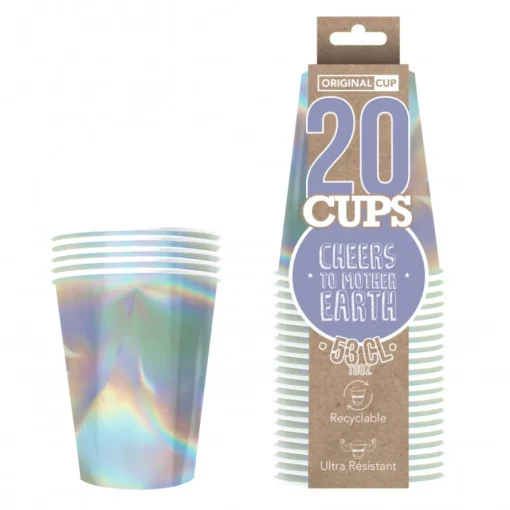 Original Cup Party Pappkrus Iriserende