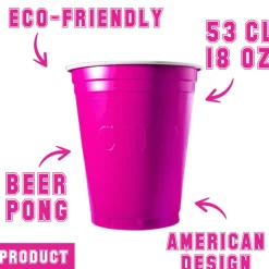 Original Cup Party Plastkopper Rosa