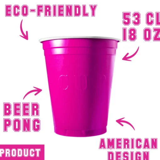 Original Cup Party Plastkopper Rosa