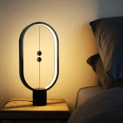Oval Heng Balance Lampe Svart