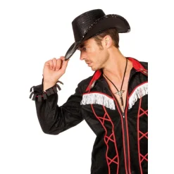 Paljett Cowboyhatt Svart