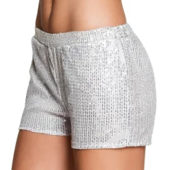 Paljett Hot Pants Sølv