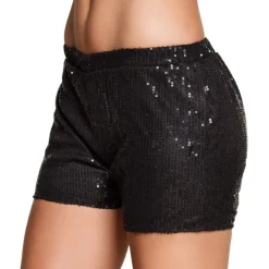Paljett Hot Pants Svart