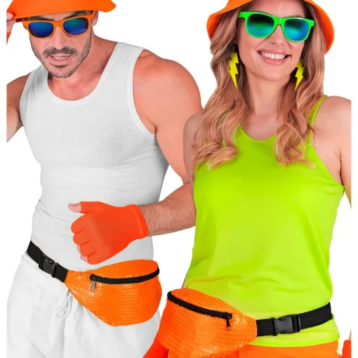 Paljett Rumpetaske Neonoransje