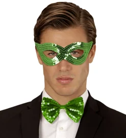 Paljett Øyemaske Grønn