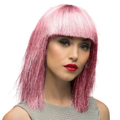 Pannelugg Glitter Parykk Rosa