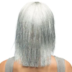 Pannelugg Glitter Parykk Sølv