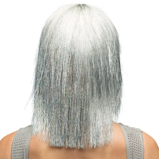 Pannelugg Glitter Parykk Sølv