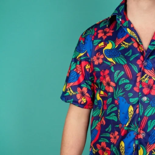 Papegøye Hawaiiskjorte
