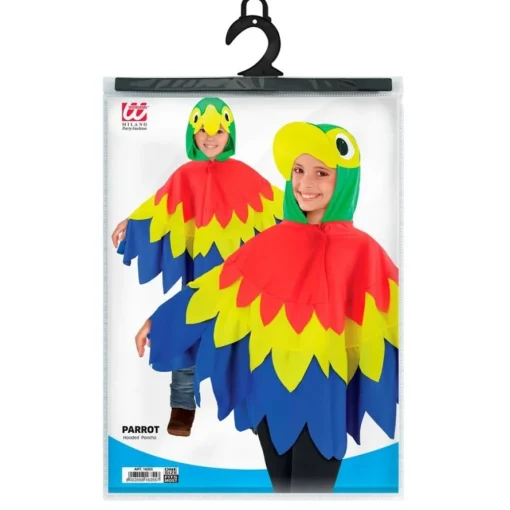 Papegøye Poncho Barnekostyme