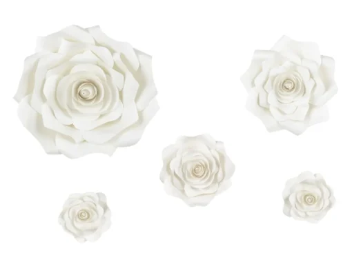 Papirblomster Hvit