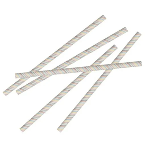 Papirsugerør Striper Pastell