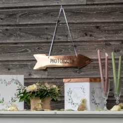 Papp Pil Metallisk Gullrosa