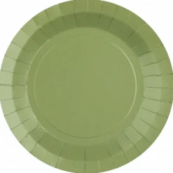 Papptallerkener Olivengrønn