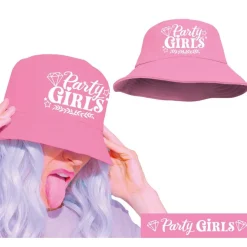 Party Girls Bøttehatt Rosa