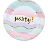 Party Tallerkener Pastell og Gull